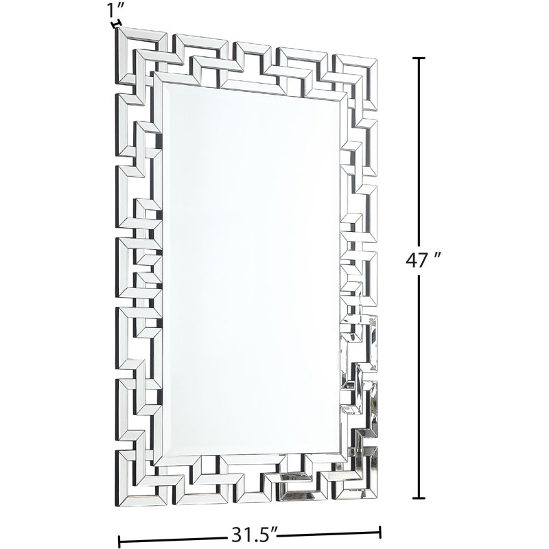 Everly Quinn Luong Rectangle Glass Wall Mirror & Reviews Wayfair